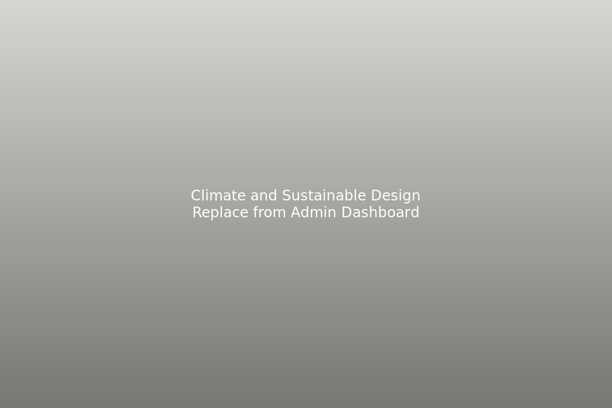 Sustainable Architecture